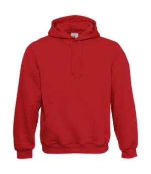 Roter Hoodie mit dein eigenen Motiv zum Wiederverkauf